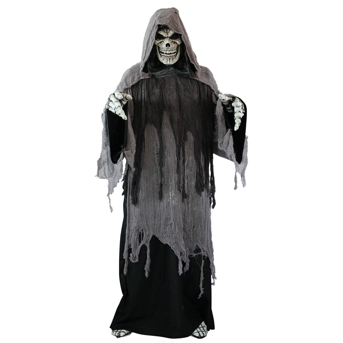 Grim Reaper Costume, Mega Disfraz de Calavera del Más Alla, Traje de Calaca de la Muerte Ideal para Halloween y Día de Muertos