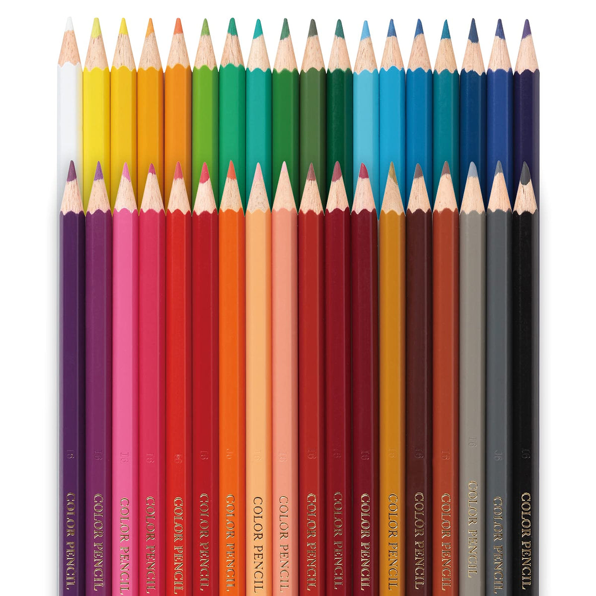 Pentel Arts Lápices de Colores, de Madera, Resistentes, Estuche con 36 Piezas, CB8-36-EST