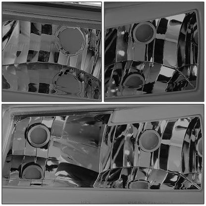 DNA Motoring Juego de Faros Delanteros 3D LED DRL con Lentes Ahumados para Chevrolet Silverado 2003-2007, Ahumado, HL-LB-CSIL03-SM-CL1