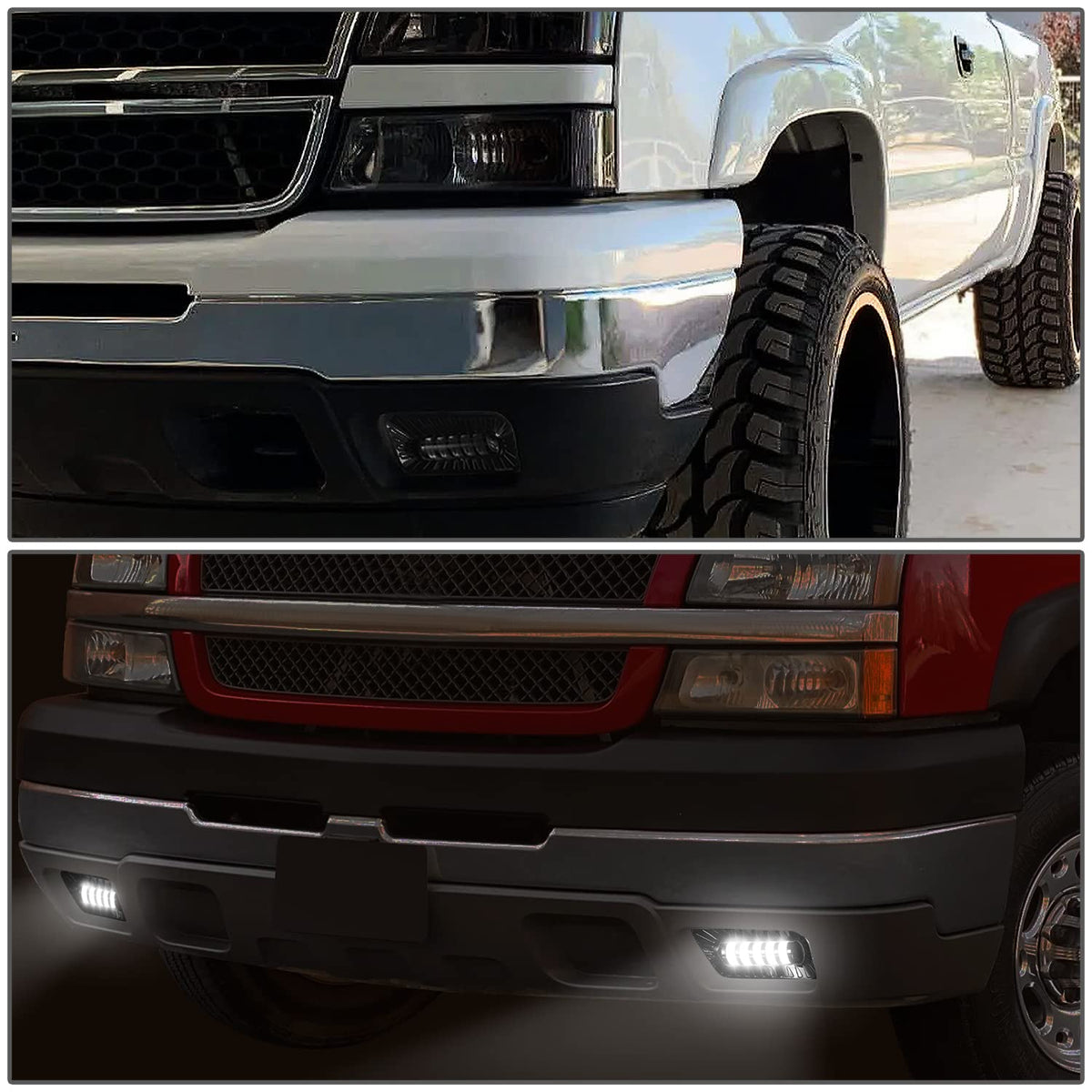 DNA Motoring FL-ZTL-339-SM Par de Luces Antiniebla para Chevrolet Silverado 1500 2500HD 3500 Classic Avalanche 02-06, Negro Ahumado