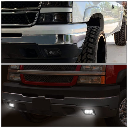 DNA Motoring FL-ZTL-339-SM Par de Luces Antiniebla para Chevrolet Silverado 1500 2500HD 3500 Classic Avalanche 02-06, Negro Ahumado