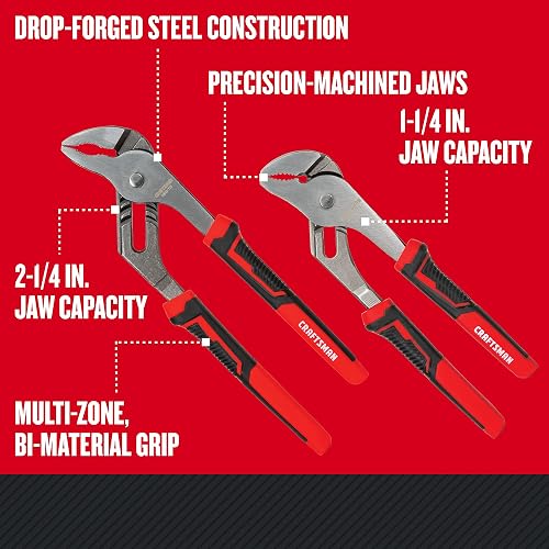 CRAFTSMAN Juego de 2 pinzas de 8 pulgadas y 10 pulgadas CMHT82547
