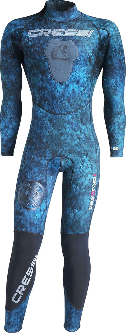 Cressi Spearfishing and Freediving One-Piece Wetsuit with Loading Chest Pad, Knee Protection, Anatomical Design - Tokugawa: Designed in Italy