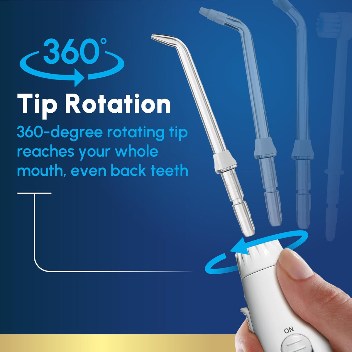 Waterpik Irrigador Dental - Aquarius Professional, WP-660 Blanco | Blanco, 1 unidad, 7 boquillas, modo de masaje, depósito de agua grande