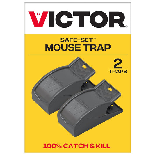 Victor M070B Trampa para Ratones Power Kill fácil y Segura Eliminación rápida y Limpia de roedores - 2 trampas para Ratones Reutilizables
