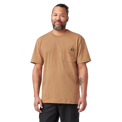 Dickies Playera de Manga Corta Cuello Redondo Heavyweight para Hombre - CH - Pato café Jaspeado