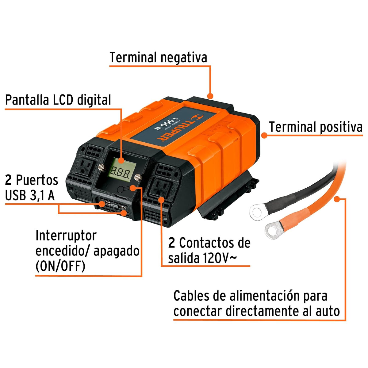 T INVERSOR CORRIENTE 1500 W