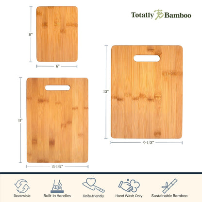 Totally Bamboo set de 3 tablas para cortar de bamboo