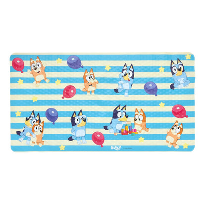 Bluey - Alfombrilla de baño para niños, niños pequeños y bebés, 15.5 x 22 Pulgadas, Antideslizante, Alfombrilla de Tina con ventosas, Lavable a máquina, Acolchada para Proteger, fácil de Limpiar