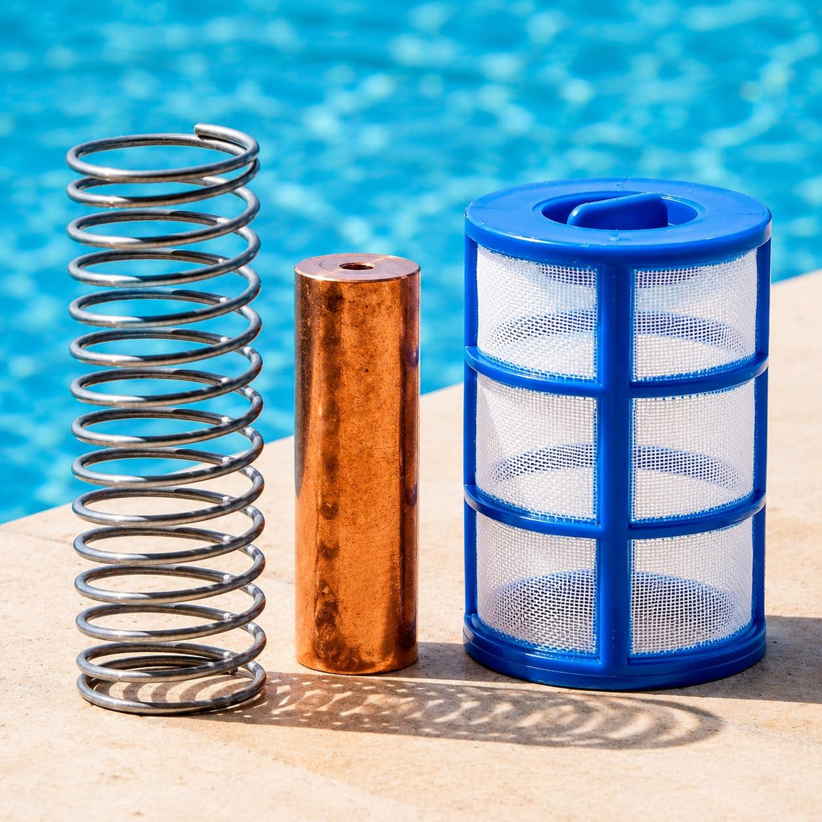 XtremepowerUS 90133 reduce el cloro algas purificador de la piscina ionizador solar, cobre, azul