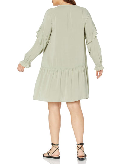 The Drop Emerson Vestido con Diseño Romántico de Vuelos y Cintura Caída