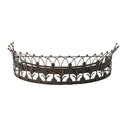 Creative Co-Op Corona de Dosel Decorativa de Metal para Pared - Óxido