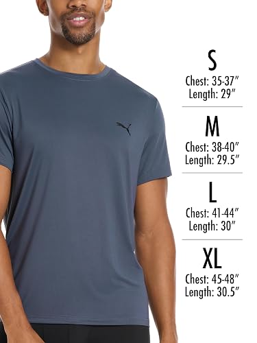 Puma - Paquete de 4 Camisetas de algodón de Manga Corta para Hombre