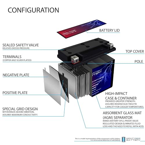 Mighty Max Battery Batería YTX9-BS -12 voltios 8 AH, 135 CCA, batería Recargable sin Mantenimiento SLA AGM para Motocicleta