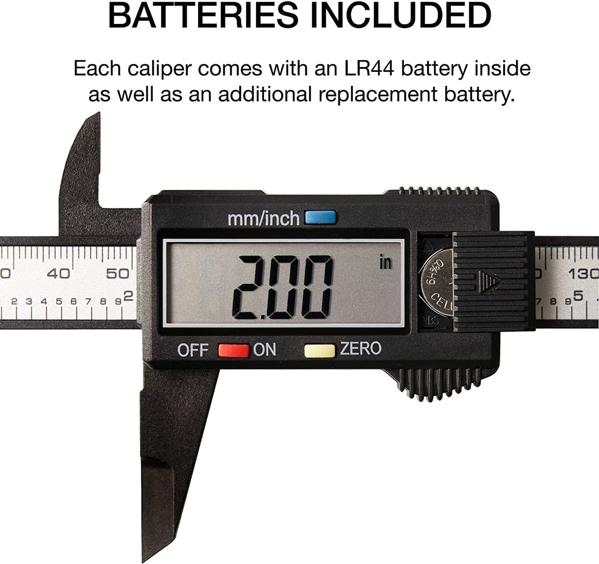 NEIKO 01417A - Pinza digital de 6 pulgadas | Herramienta de medición electrónica | Rango de 0-6 pulgadas o 0-150 mm | Pulgadas y milímetros | visualización LCD grande | Mandíbula de medición externa e