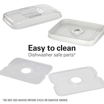 Hamilton Beach 32100A Deshidratador de Alimentos, 5 Bandejas Apilables, Gris
