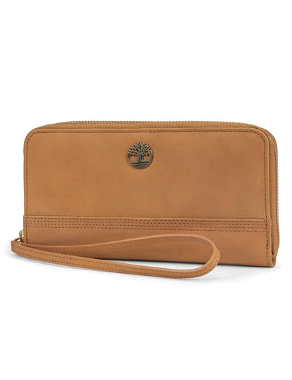 Timberland portafolios de piel con cierre RFID para mujer con correa de muñeca