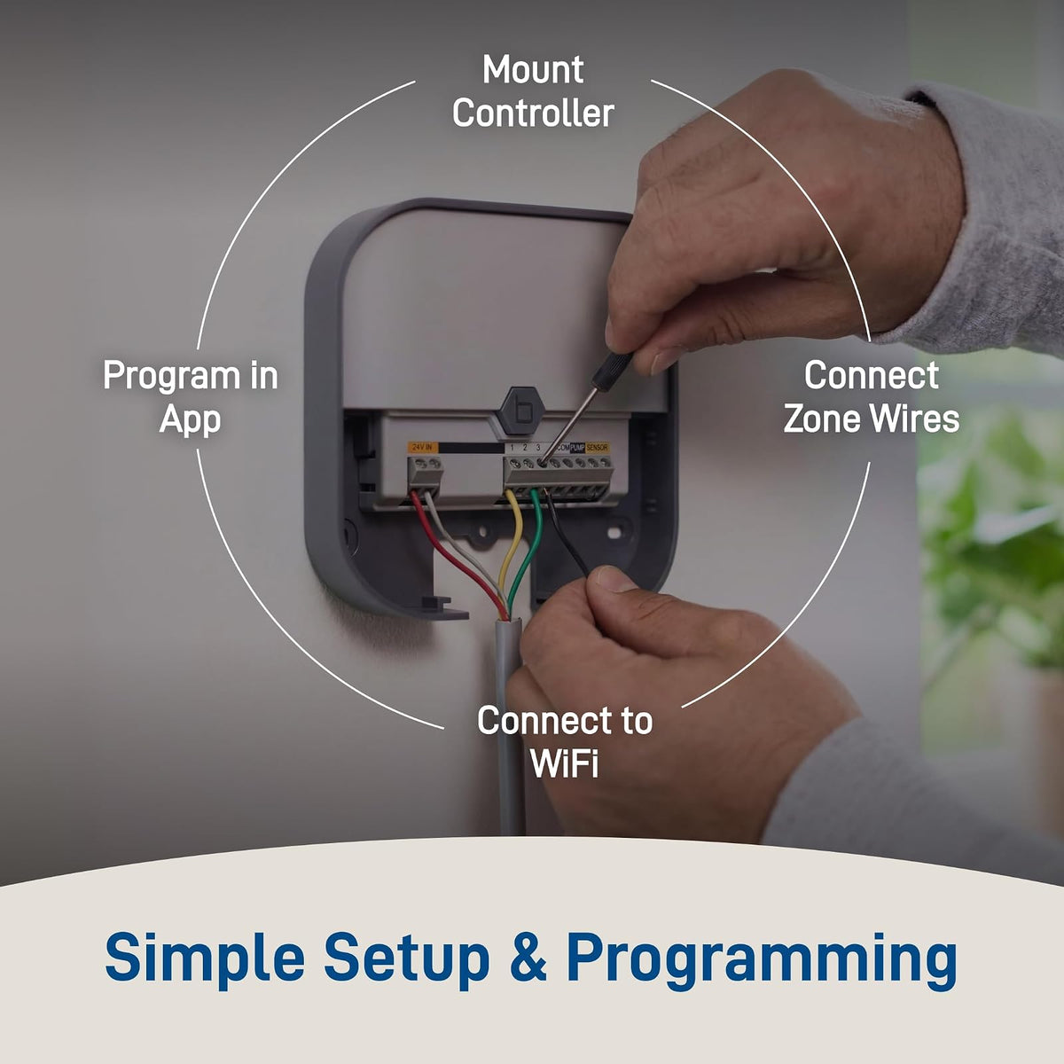 Orbit B-hyve driver inteligente de aspersor para interiores de 8 zonas