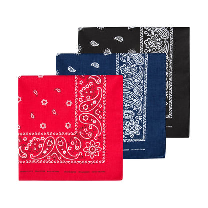 Levi's - Pañuelo, Hombres - Pack 3 - Negro - rojo - azul marino.