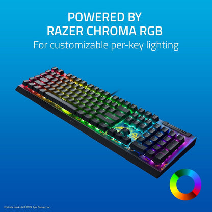 Razer V4 X Teclado mecánico para Juegos: interruptores Amarillos lineales y silenciosos, 6 Teclas Macro - Chroma RGB - Teclas ABS Dobles - Teclas de Rodillo y Medios Snap Tap - Edición