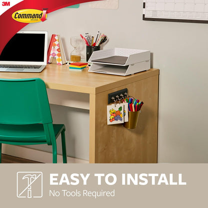 COMMAND 3M Soporte de Llaves con Tiras Adhesivas Removibles Negro 1pieza | Soporta hasta 900 g, Organiza y decora sin dañar tus paredes, No requiere herramientas, Fácil de instalar, Fijación segura