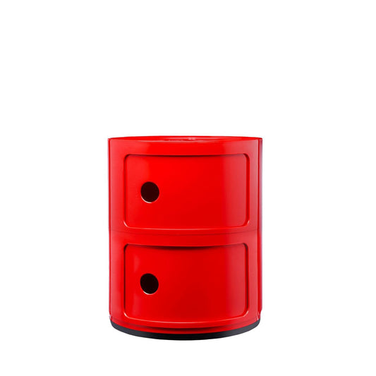 Kartell Mueble de Almacenaje Componibili Redondo de Dos Puertas, color Rojo