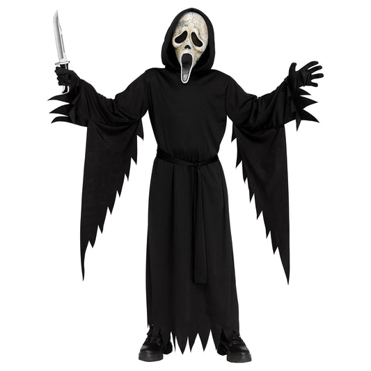 Fun World Ghost Face® Disfraz de niño envejecido, mediano 8-10