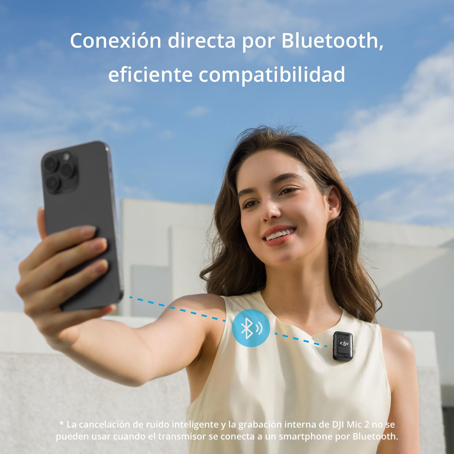 dji Mic 2 Transmisor (Shadow Black), micrófono inalámbrico y lavalier con cancelación de Ruido Inteligente, 14 Horas de grabación Interna, 6 Horas de batería, fijación magnética, Bluetooth, Vlogs
