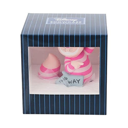 Enesco Alice in Wonderland Disney Showcase Cheshire Cat This Way Figura en Miniatura, 3.35 Pulgadas, Multicolor