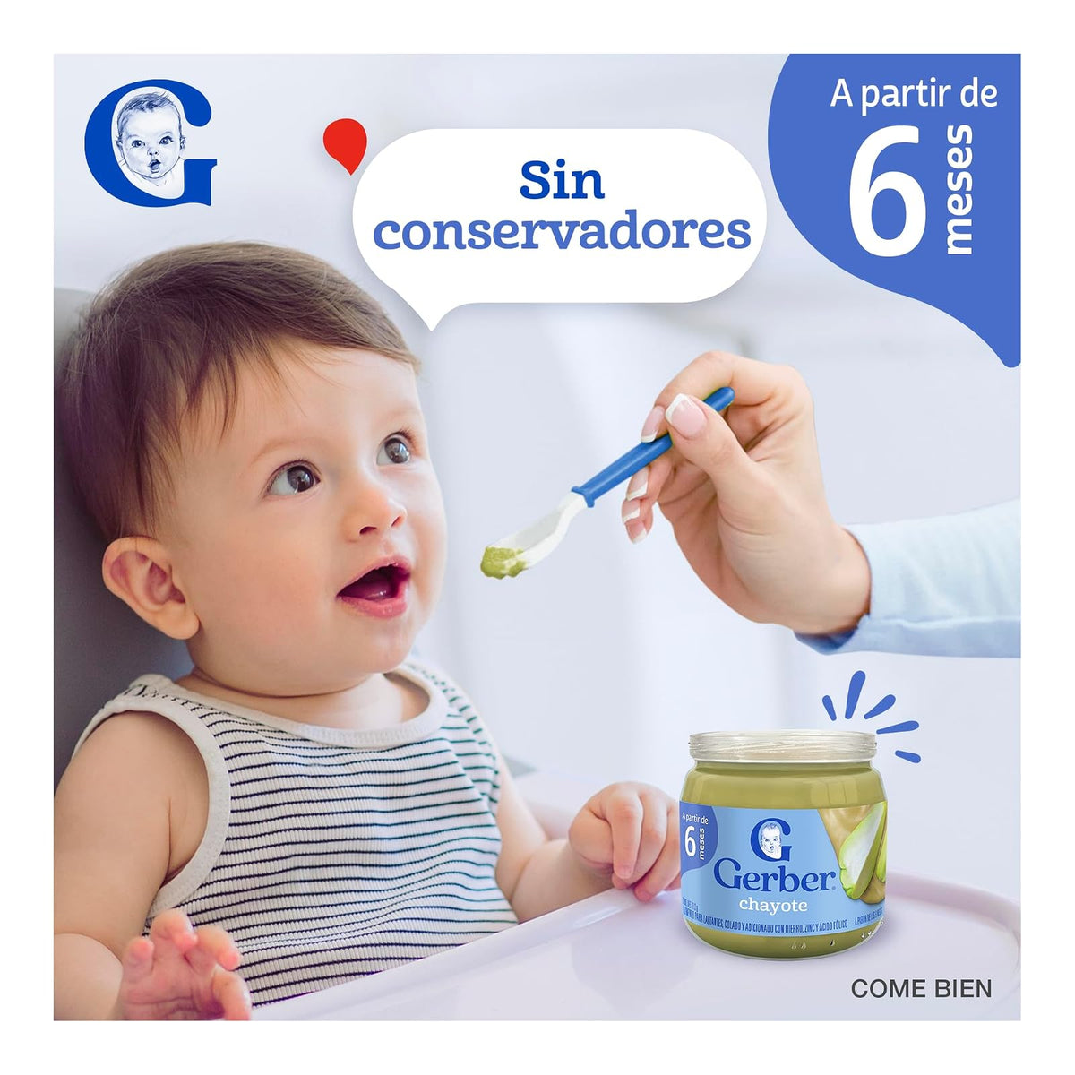 Gerber Papilla Etapa 2 Chayote, Paquete de 12 Frascos de 113 g c/u