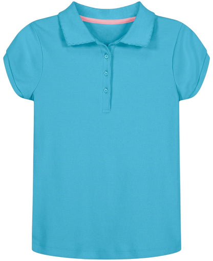 Nautica Polo de Uniforme Escolar de Manga Corta para niña - 12-14 - Turquesa