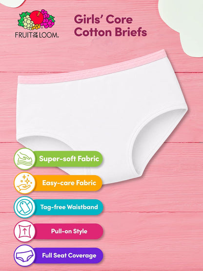 Fruit of The Loom Ropa Interior de algodón Ropa Interior para Niñas