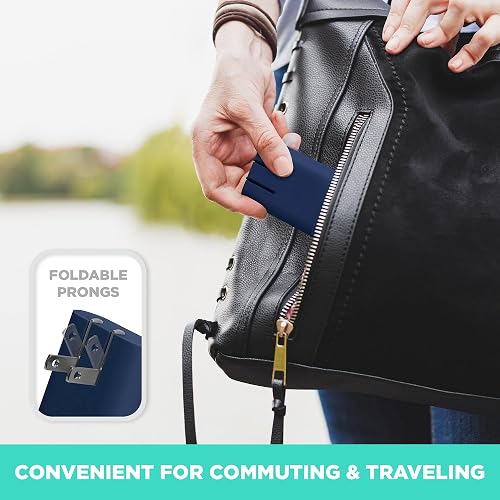 Cargador de Pared USB iHome de 2 Puertos: Cargador USB Multipuerto AC Pro, Adaptador de Enchufe USB y Bloque de Carga para Teléfono, Enchufe de Pared USB Doble