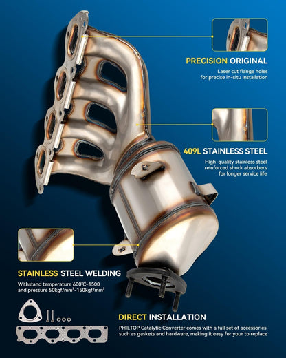 PHILTOP Convertidor Catalítico Frontal Para Cruze 2011-2015 1.8L Reemplazo Directo