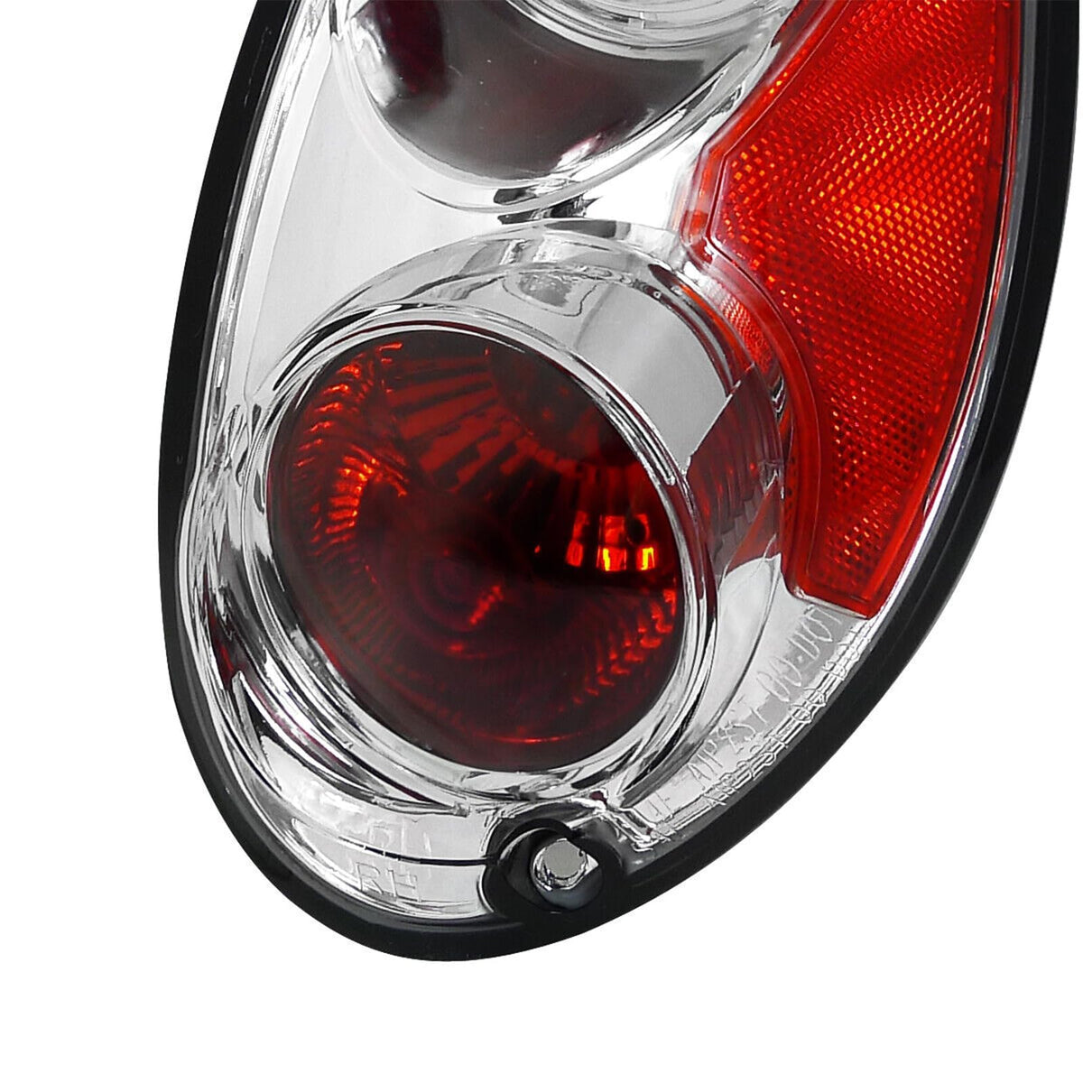 Torchbeam Conjunto Luz Trasera PT Cruiser 2001-2005 | Lente Transparente Carcasa Cromada, Luces Traseras Lámparas Freno Lado Conductor Pasajero