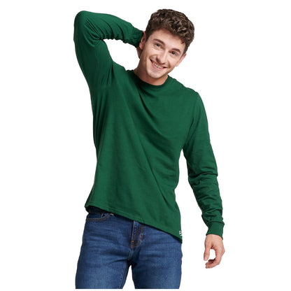 Russell Athletic Playera de Manga Larga de Alto Rendimiento para Hombre - Verde oscuro - CH