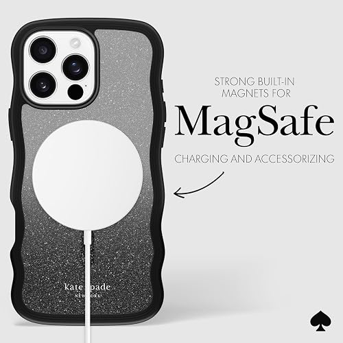 Kate Spade New York Funda para iPhone 16 Pro MAX, Compatible con MagSafe, Wavy Nightfall