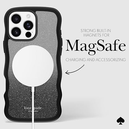 Kate Spade New York Funda para iPhone 16 Pro MAX, Compatible con MagSafe, Wavy Nightfall