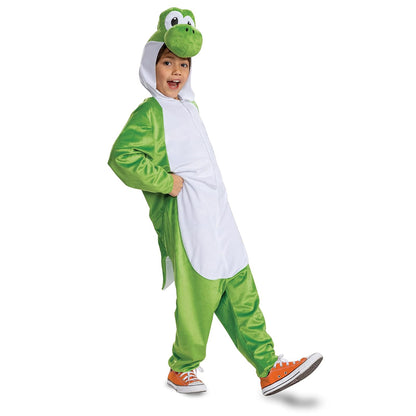 Yoshi - overol con capucha, disfraz oficial de Super Mario para niños, talla 7-8