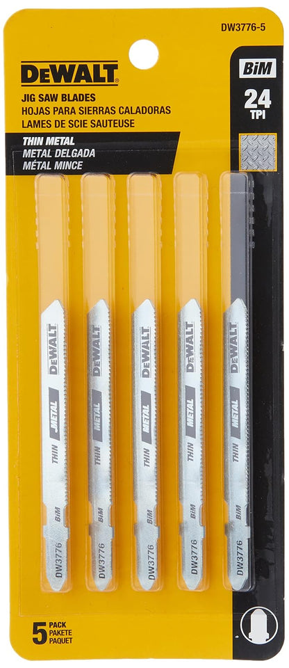 DEWALT DW3776-5 Segueta p/Caladora Bimetal Cobalto 3 pulgadas x 24DPP 5 pzas