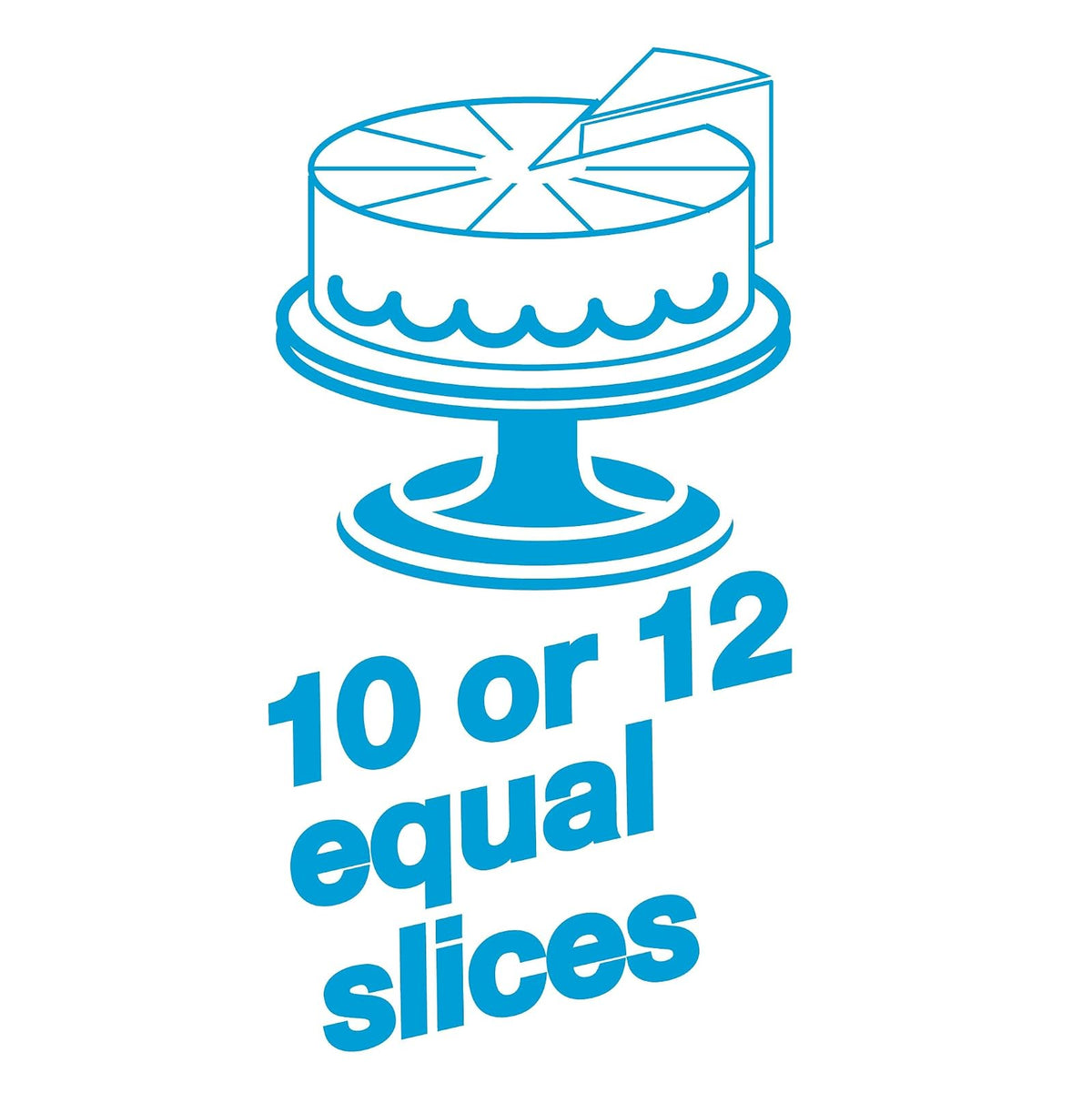 Ateco 1327 Marcador de porciones de pasteles, 10 o 12 rodajas, funciona para pasteles, Rojo/Blanco, 10-12 Portions, 1