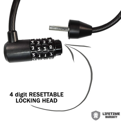 Kryptonite KryptoFlex - Cable de Bloqueo para Bicicleta, 5 pies de Largo, 8 mm de Grosor, Cable de Acero Trenzado antirrobo, Cerradura de Seguridad para Equipos al Aire última intervensión