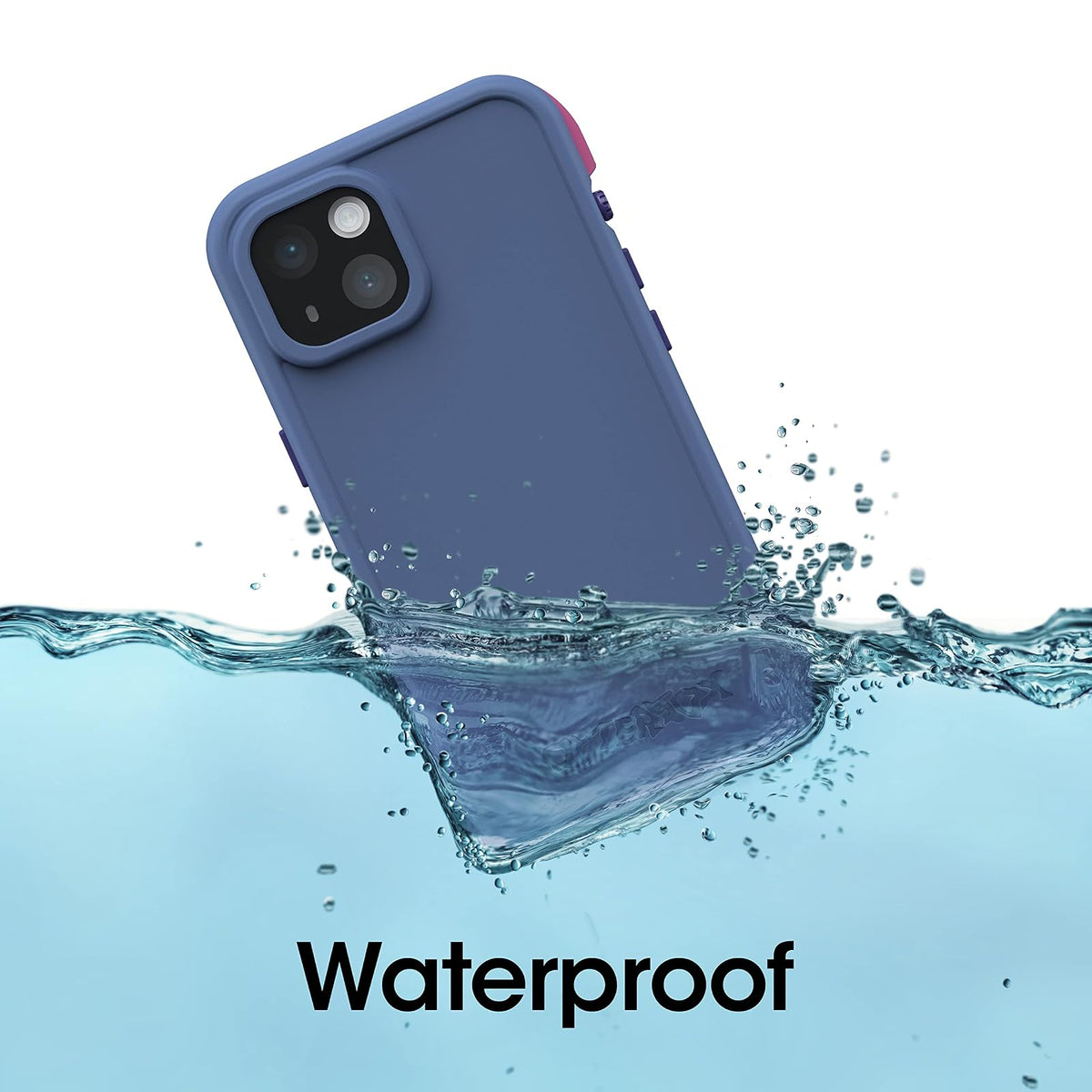OtterBox FRĒ - Funda Impermeable con MagSafe (diseñada por LifeProof) para iPhone 14 Plus - Valor (púrpura)
