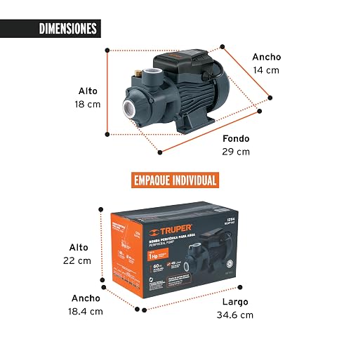 Truper BOAP-1A2, Bomba periférica 1 HP