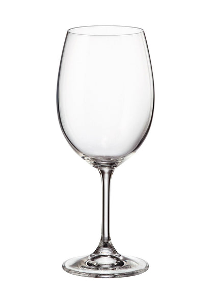 Bohemia Crystalite 4S415350 Sylvia - Juego de 6 Copas Vino 350 ml Elegantes Copas Vidrio Transparente de Vino para Aniversario, Fiestas, Brindis