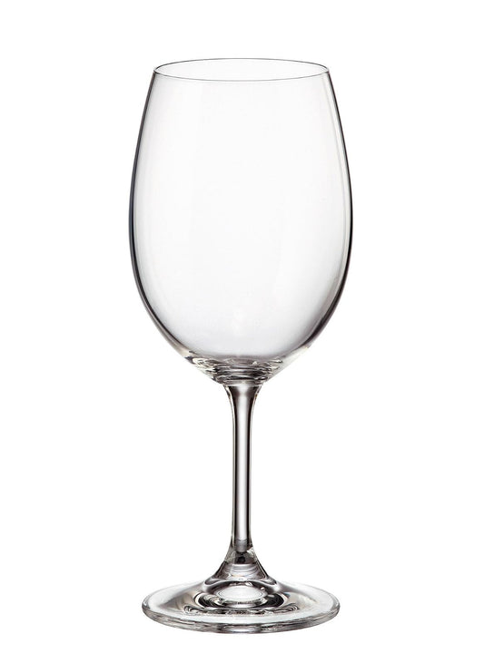 Bohemia Crystalite 4S415350 Sylvia - Juego de 6 Copas Vino 350 ml Elegantes Copas Vidrio Transparente de Vino para Aniversario, Fiestas, Brindis