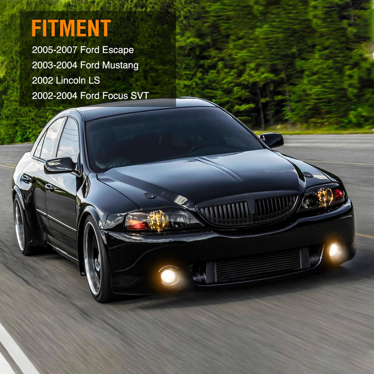 Nilight FOG-C21 Juego de Luces Antiniebla para Ford Focus SVT 2002-2006 Escape 2003-2004 Mustang Cobra 2002 Lincoln LS