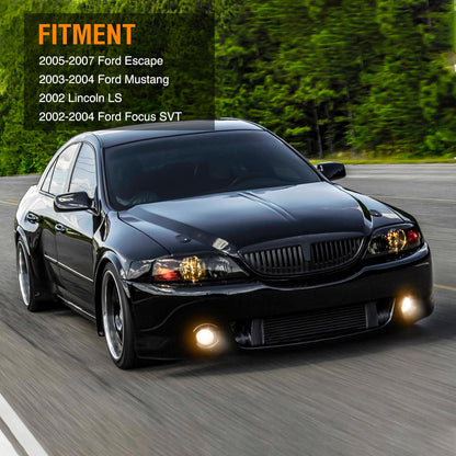 Nilight FOG-C21 Juego de Luces Antiniebla para Ford Focus SVT 2002-2006 Escape 2003-2004 Mustang Cobra 2002 Lincoln LS