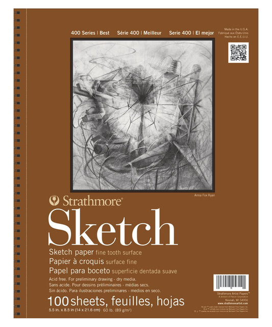 Strathmore 455-8 - Cuaderno de Dibujo, 14 x 21.6 cm, 100 hojas