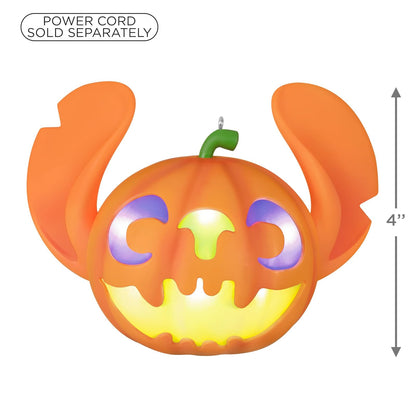 Hallmark - Adorno de Halloween 2025, Disney Lilo & Stitch Spooky Stitch Jack-o'-Lantern con luz, Regalos para Fans de Disney